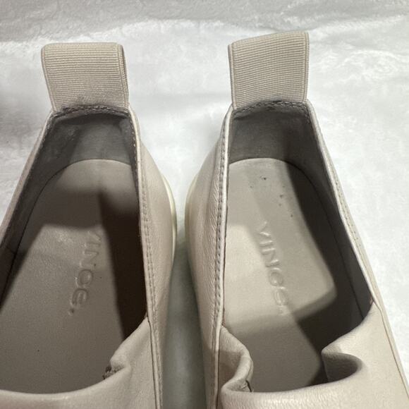 VINCE Saxon Slip On Platform Sneakers Shoes Womens Size 5.5M Bone Color - Picture 6 of 12